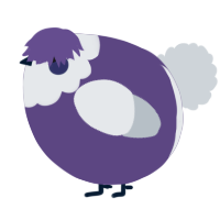 A overcast and mist chicken with a head pattern