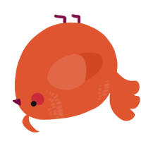 A vermilion chicken with a neck-band pattern