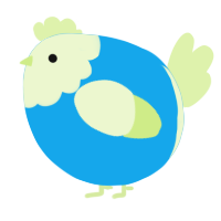A sky and apple chicken with a head pattern