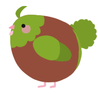 A russet and chartreuse chicken with a head pattern