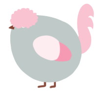 A silver and rose chicken