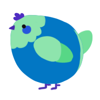 A sapphire and spring chicken with a head pattern