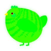 A grey and leaf chicken with a bar pattern
