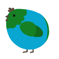 A cerulean and leaf chicken with a head pattern