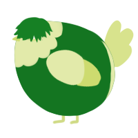 A leaf and lemon chicken with a head pattern