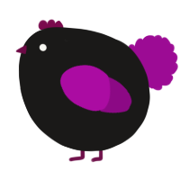 A sable and plum chicken