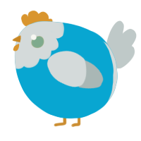 A cerulean and silver chicken with a head pattern
