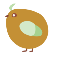 A gold and gluppy chicken