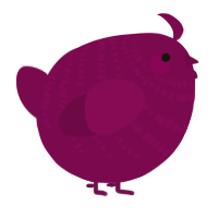 A wine chicken with a bar pattern