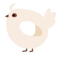 A cream chicken