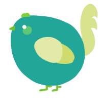 A turquoise and lemon chicken
