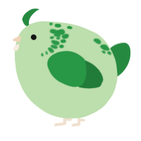 A gluppy and viridian chicken with a neck-speckle pattern