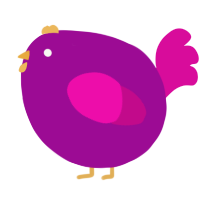 A plum and fuchsia chicken