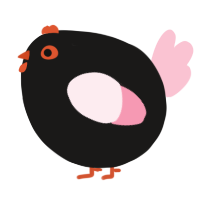 A sable and rose chicken
