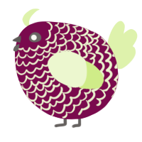 A wine and apple chicken with a lace pattern