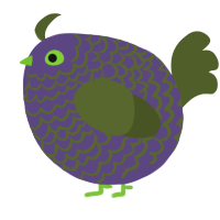A overcast and olive chicken with a lace pattern