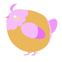 A honey and lavender chicken with a head pattern