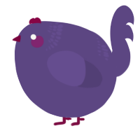 A overcast chicken with a neck-band pattern