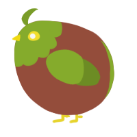 A russet and chartreuse chicken with a head pattern