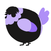 A sable and lilac chicken with a head pattern