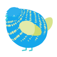 A sky and lemon chicken with a bar pattern
