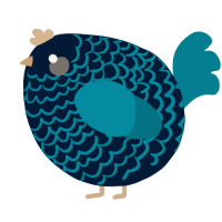 A tumblr and sea chicken with a lace pattern