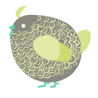 A ash and lemon chicken with a double-lace pattern