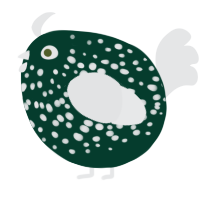 A rose and sable chicken with a speckle pattern