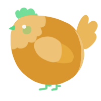 A orange and honey chicken with a head pattern