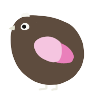 A bark and pink chicken