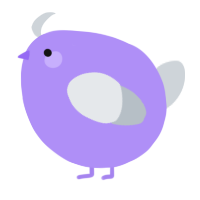 A lilac and mist chicken