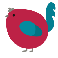 A crimson and sea chicken