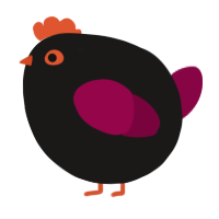 A sable and maroon chicken