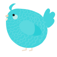 A aqua chicken with a lace pattern