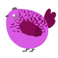 A orchid and wine chicken with a half-lace pattern