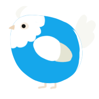 A sky and white chicken with a head pattern