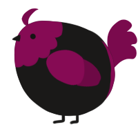 A sable and wine chicken with a head pattern