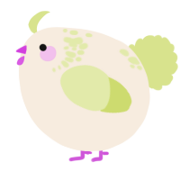 A cream and lemon chicken with a neck-speckle pattern