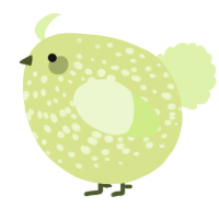 A lemon and apple chicken with a speckle pattern