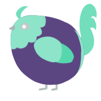A overcast and mint chicken with a head pattern