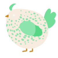 A cream and spring chicken with a speckle pattern