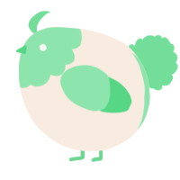 A cream and spring chicken with a head pattern