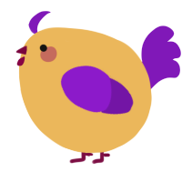 A honey and violet chicken