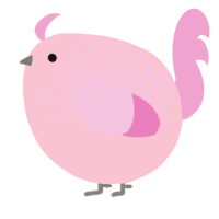 A rose and pink chicken with a half-lace pattern