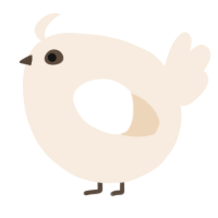 A cream chicken