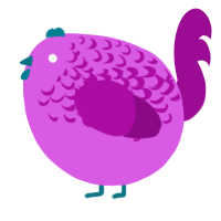 A orchid and plum chicken with a half-lace pattern