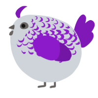 A mist and violet chicken with a half-lace pattern
