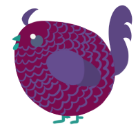 A wine and overcast chicken with a lace pattern