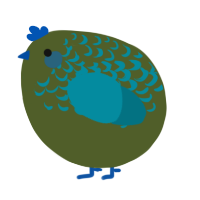 A olive and sea chicken with a half-lace pattern