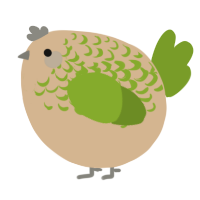 A beige and chartreuse chicken with a half-lace pattern